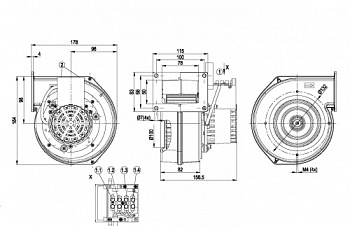 Центробежный вентилятор ebmpapst G2E120DD7012