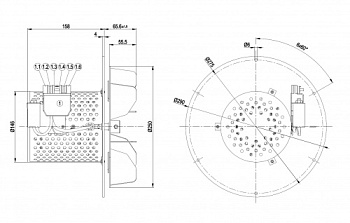 Центробежный вентилятор ebmpapst R2E250BE0310
