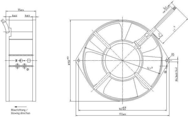 Вентилятор компактный ebmpapst 7210 N-181~railway 110 VDC