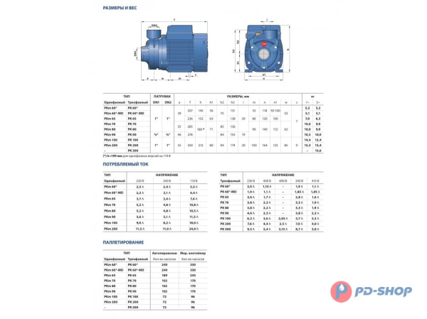 Насос вихревой Pedrollo PK 100