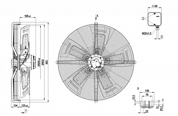 Осевой вентилятор ebmpapst S6D910CA0101