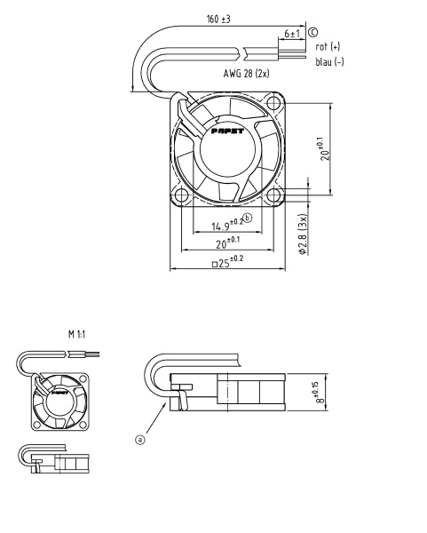 Вентилятор компактный ebmpapst 252 H