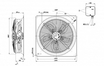 Осевой вентилятор ebmpapst W8D800GD0101