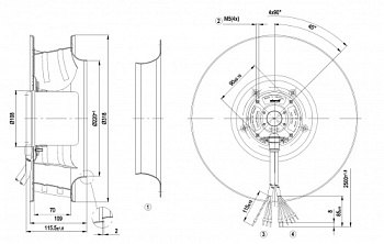 Центробежный вентилятор ebmpapst R3G310AN4646