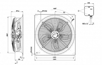 Осевой вентилятор ebmpapst WZD800GG0301