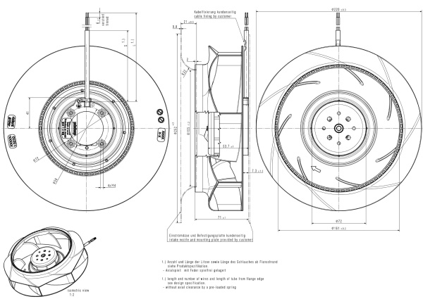 Вентилятор компактный ebmpapst RER 220-43/18/2 TDMO