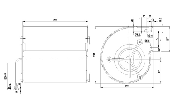 Центробежный вентилятор ebmpapst D2E160AB0106