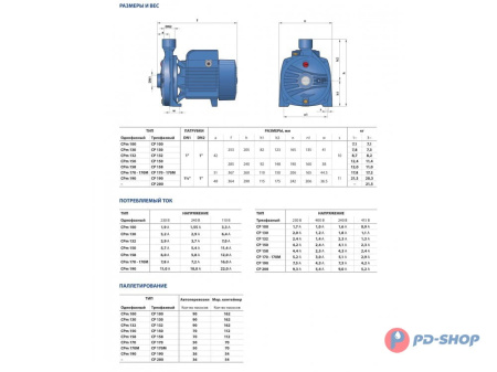 Насос центробежный Pedrollo CP 100