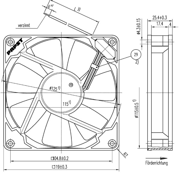 Вентилятор компактный ebmpapst 4414 F