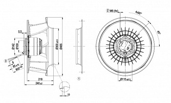 Центробежный вентилятор ebmpapst R4D450RH0101
