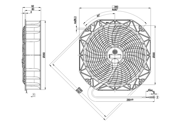 Осевой вентилятор ebmpapst W1G300BB1901
