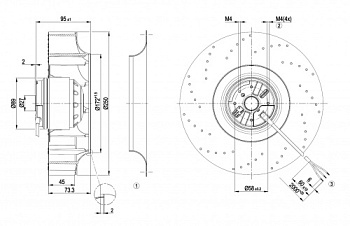 Центробежный вентилятор ebmpapst R2E250AV6215